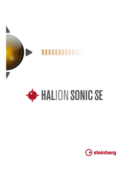 Steinberg HALion Sonic SE Manuel utilisateur