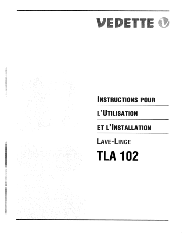 Manuel du propriétaire | Vedette TLA102 Manuel utilisateur | Fixfr