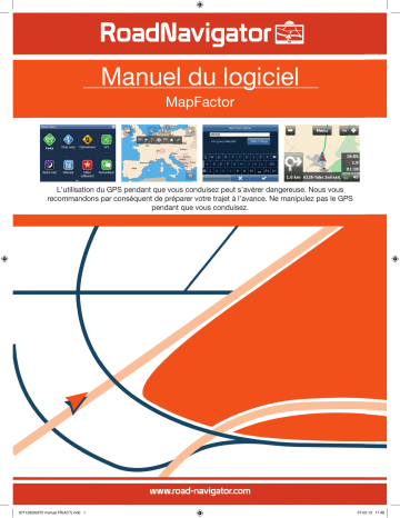 Manuel du propriétaire | ROADNAVIGATOR Software Manuel utilisateur | Fixfr