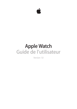 Apple Watch version 1.0 Manuel utilisateur