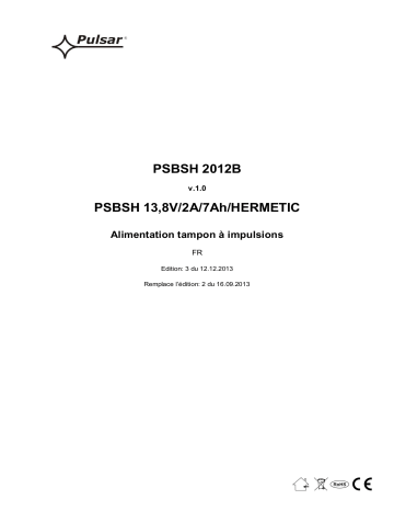 Mode d'emploi | Pulsar PSBSH2012B - v1.0 Manuel utilisateur | Fixfr