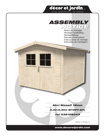 Castorama Abri de jardin bois, 5 m² ép.19 mm Mode d'emploi | Fixfr