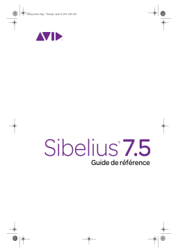 Avid Pinnacle Sibelius 7.5 Manuel utilisateur