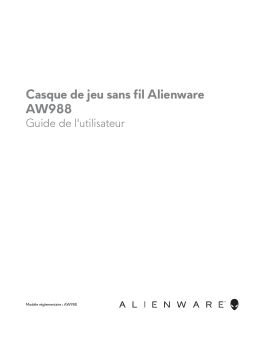 Alienware Wireless Gaming Headset AW988 Manuel utilisateur