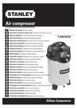 Mecafer Compresseur vertical 24L Stanley Mode d'emploi