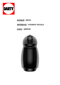 Krups PICCOLO YY2283FD ANTHRACITE EO Manuel utilisateur