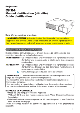 Hitachi CPX4 Manuel utilisateur