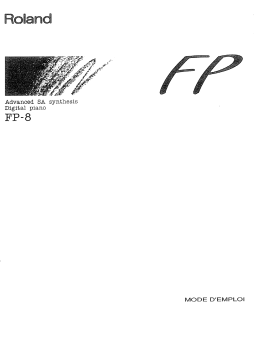 Roland FP-8 Manuel utilisateur