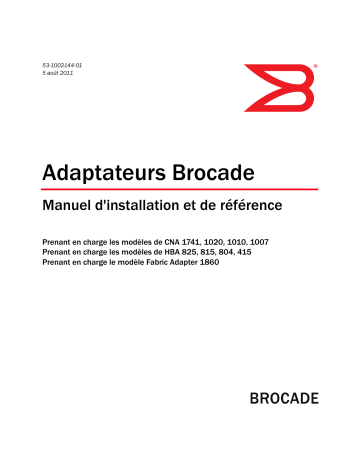 Dell Brocade Adapters spécification | Fixfr