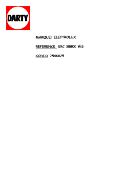 Electrolux ERC 38800 WS Manuel utilisateur