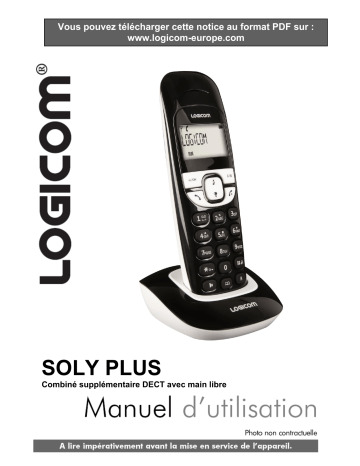 Manuel du propriétaire | Logicom Soly Plus Téléphone sans fil Manuel utilisateur | Fixfr