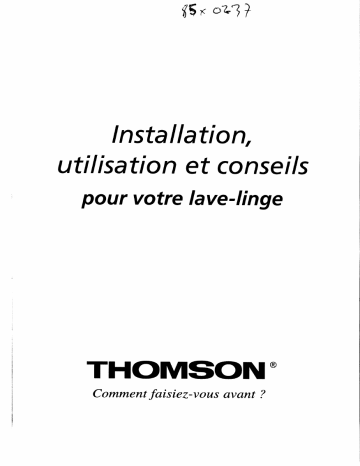 TE1151 | Manuel du propriétaire | Thomson TE1251 Manuel utilisateur | Fixfr