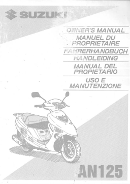 Suzuki AN125 Manuel utilisateur