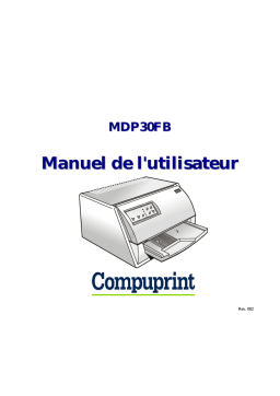 Compuprint MDP 30 FB Transactional Printer Manuel utilisateur