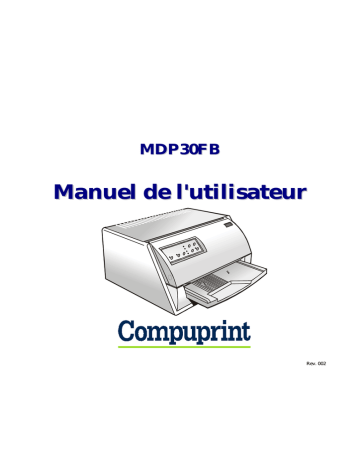 Compuprint MDP 30 FB Manuel utilisateur | Fixfr