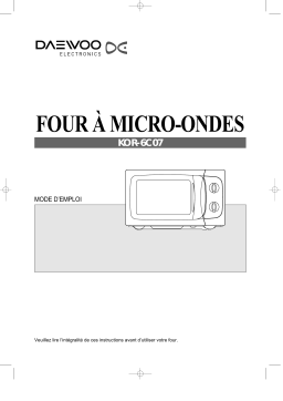 Daewoo KOR-6C07 Manuel utilisateur