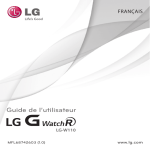 LG S&eacute;rie G Watch R Mode d'emploi