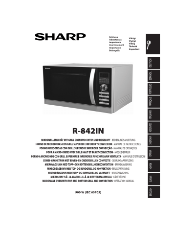 Manuel du propriétaire | Sharp R-843INWR-861SR-822STWER860SR890S Manuel utilisateur | Fixfr
