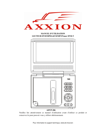 Manuel du propriétaire | Axxion ADVP-206 Manuel utilisateur | Fixfr