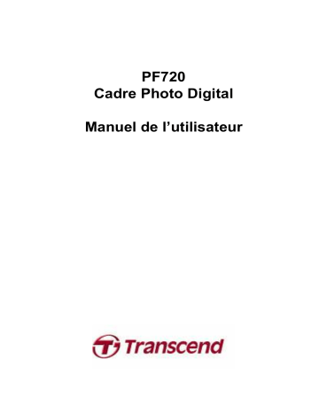 Manuel du propriétaire | Transcend PF720 Manuel utilisateur | Fixfr