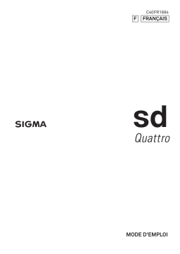 Sigma SD Quattro Manuel utilisateur