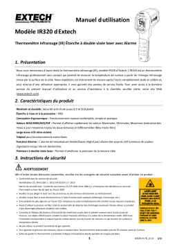 Extech Instruments IR320 Dual Laser IR Thermometer Manuel utilisateur