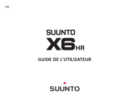 Suunto X6HR Manuel utilisateur