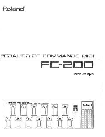 Manuel du propriétaire | Roland FC-200 Manuel utilisateur | Fixfr