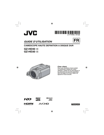 GZ HD30, HD30E | Mode d'emploi | JVC GZ HD40, HD40E Manuel utilisateur | Fixfr