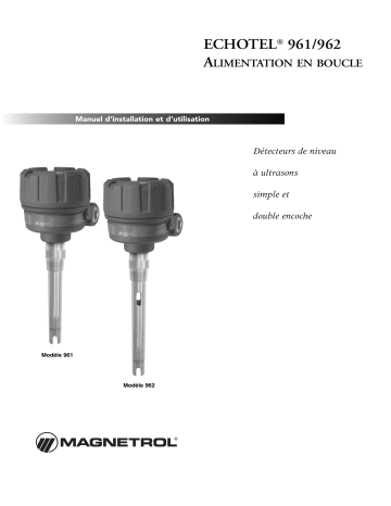 Mode d'emploi | Magnetrol Echotel 961/962 Loop Powered Manuel utilisateur | Fixfr