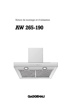 Gaggenau AW265190 Manuel utilisateur