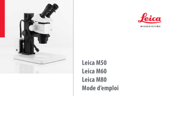 Leica Microsystems M80 Research Manuel utilisateur | Fixfr