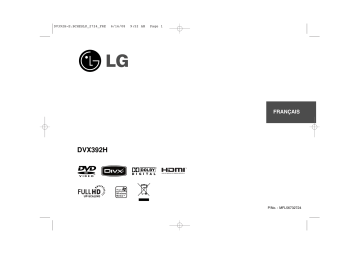 DV392H-E | LG DVX392H Manuel du propriétaire | Fixfr