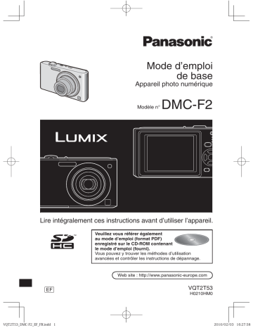 Panasonic DMC F2 Mode d'emploi | Fixfr