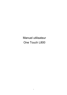 Alcatel L800 Manuel utilisateur