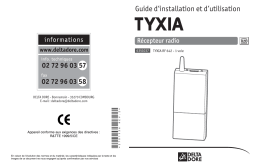 DELTA DORE TYXIA RF 642-1 VOIE Manuel utilisateur