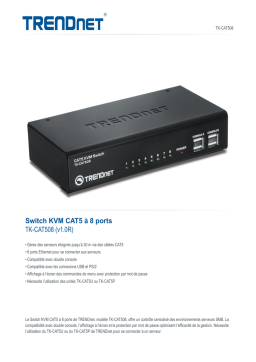 Trendnet TK-CAT508 8-Port CAT5 KVM Switch Fiche technique