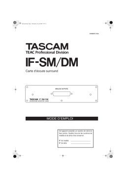 Tascam IF-SM Manuel utilisateur