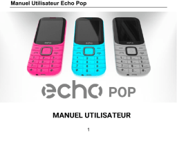 Echo Mobiles POP Mode d'emploi