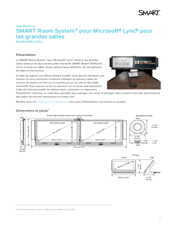 SMART Technologies SRS-LYNC-L (two 8070i-G4) spécification | Fixfr