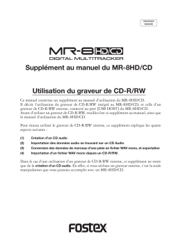 Fostex MR-8 HDCD Manuel utilisateur