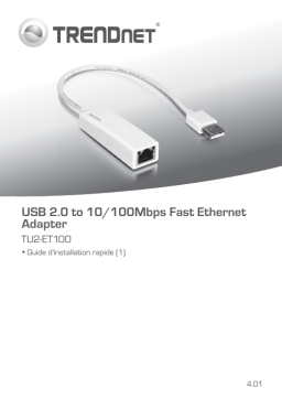 Trendnet TU2-ET100 USB to 10/100 Mbps Adapter Manuel utilisateur