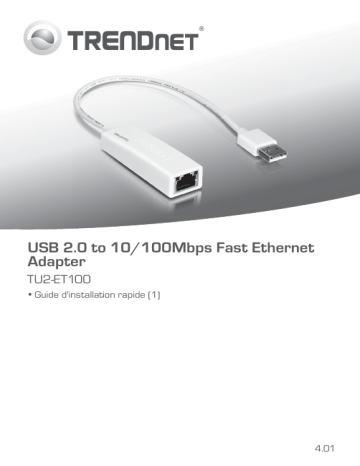 Trendnet TU2-ET100 USB to 10/100 Mbps Adapter Manuel utilisateur | Fixfr