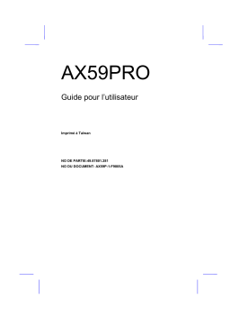 AOpen AX59PRO Manuel utilisateur