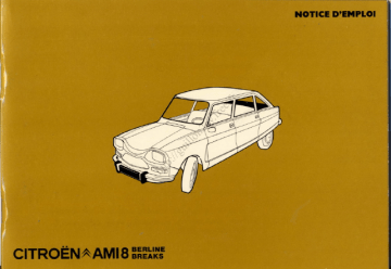 CITROEN Ami 8 Manuel du propriétaire | Fixfr