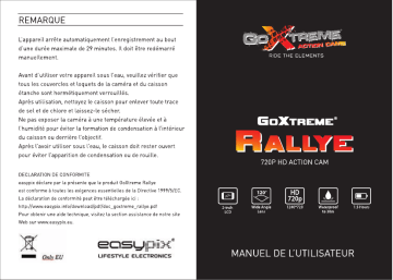 Mode d'emploi | Easypix GoXtreme Rallye Manuel utilisateur | Fixfr