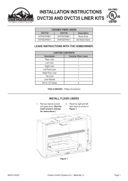 White Mountain Hearth Rushmore Clean-Face Direct-Vent Liner Kit Manuel utilisateur