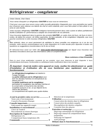 Manuel du propriétaire | sauter SFA152 Manuel utilisateur | Fixfr