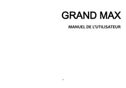 Blu Grand Max Manuel du propriétaire