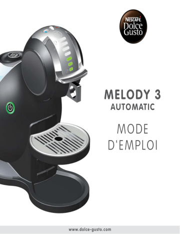 Dolce Gusto Melody 3 FS Manuel du propriétaire | Fixfr